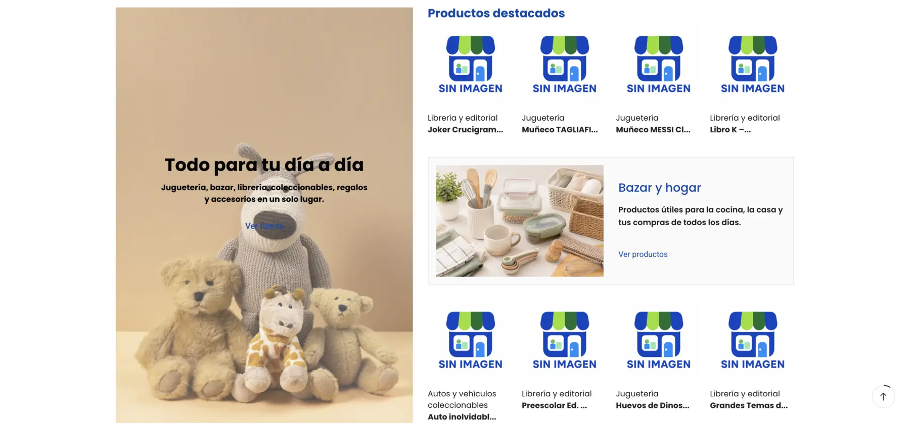 Categorías y productos destacados de Baluarte